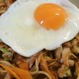 ねぎと竹輪で!うちの焼きそば!