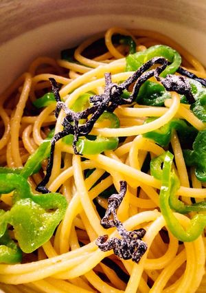 ピーマン、納豆好きの和風パスタ-レシピのメイン写真