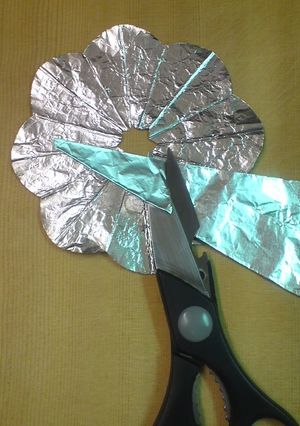 アルミホイルで作る☆可愛いお花の落とし蓋-レシピのメイン写真