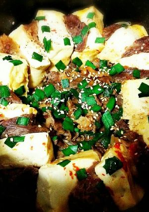 ピリ辛＊牛肉と豆腐のすき焼き風-レシピのメイン写真
