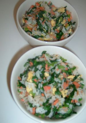 ほうれん草＆鮭ご飯-レシピのメイン写真