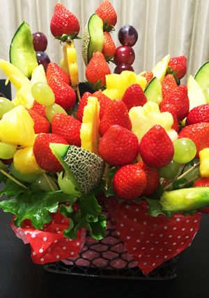 誕生日やパーティー!お花のフルーツブーケ-レシピのメイン写真