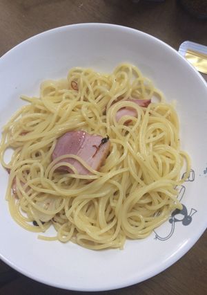 ベーコンとニンニクの白ワインソースパスタ-レシピのメイン写真