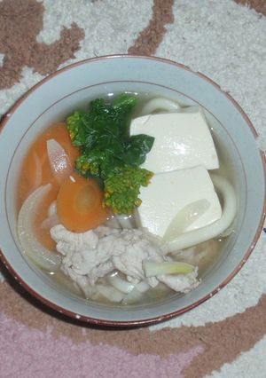 簡単で満足感のある肉豆腐うどん1-レシピのメイン写真