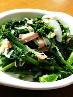 春の味覚♪菜の花の塩麹炒め-レシピのメイン写真
