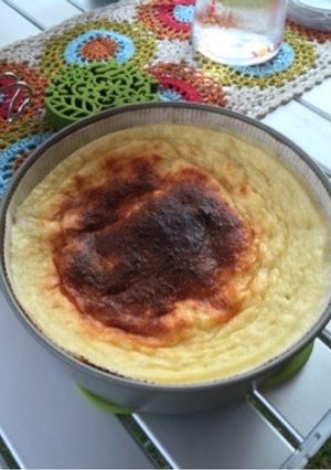 ダッチオーブンでスフレチーズケーキ♪-レシピのメイン写真