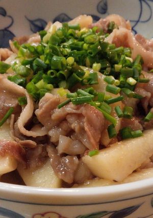 めんつゆで♪豚バラと長いもの煮物-レシピのメイン写真