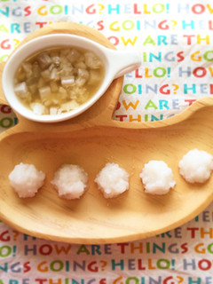 離乳食 中期【白身魚のスープとご飯】-レシピのメイン写真