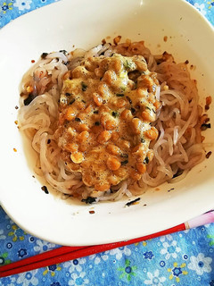 ダイエット!白滝deパスタ♪with納豆-レシピのメイン写真