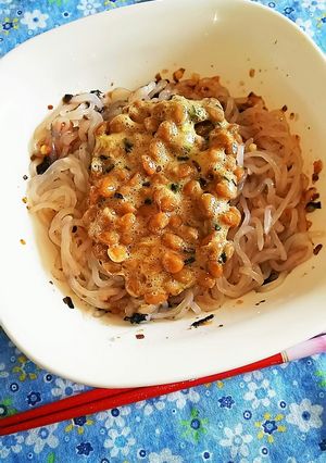 ダイエット！白滝deパスタ♪with納豆-レシピのメイン写真