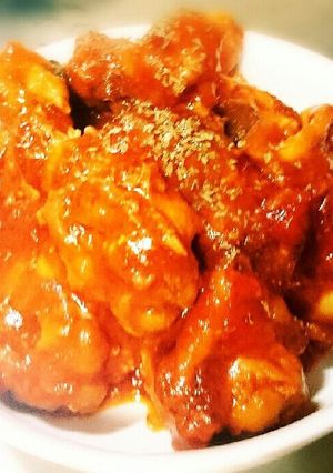 手羽元のにんにくトマト煮♡-レシピのメイン写真