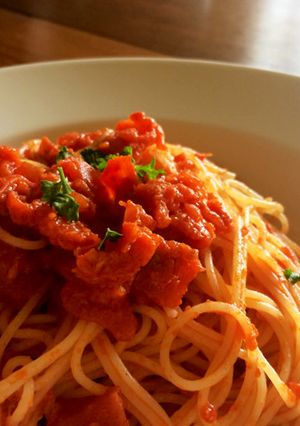 具なしうまし質実剛健トマトパスタ-レシピのメイン写真