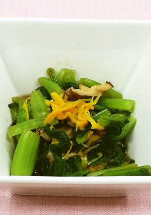 小松菜と食用菊のあえ物 ゆず風味♪-レシピのメイン写真