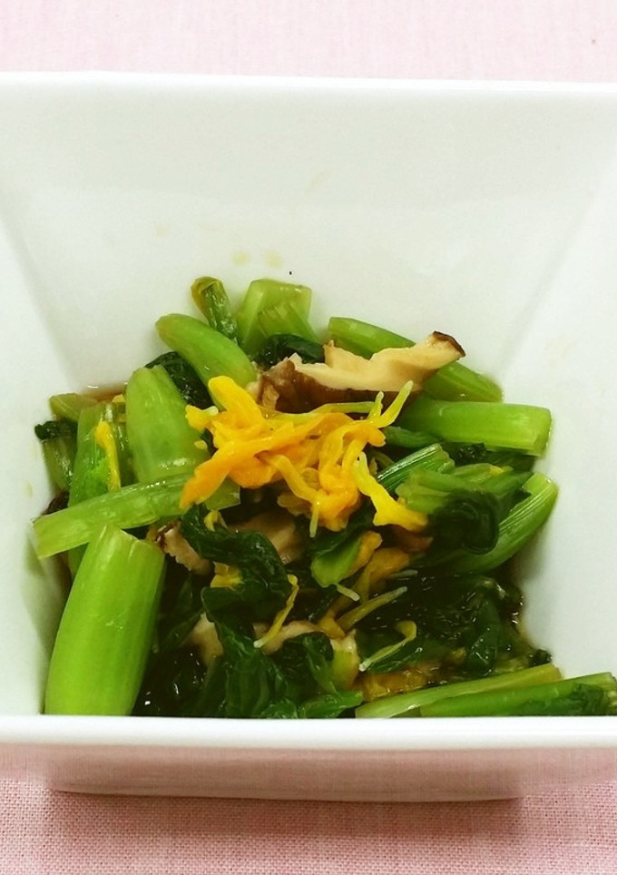小松菜と食用菊のあえ物　ゆず風味♪-レシピのメイン写真