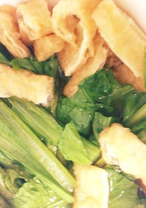 小松菜油揚げレンジ煮-レシピのメイン写真