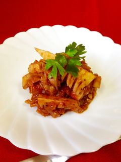 たけのことチキンの赤ワインソース煮♪-レシピのメイン写真