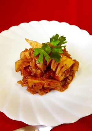 たけのことチキンの赤ワインソース煮♪-レシピのメイン写真