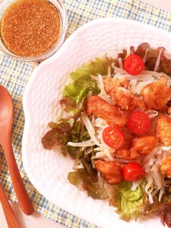 味の素唐揚げで給料前節約ボリュームサラダ-レシピのメイン写真
