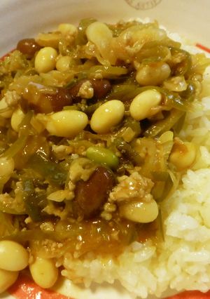 どっさり長ネギ＆ビーンズ♪キーマカレー風-レシピのメイン写真