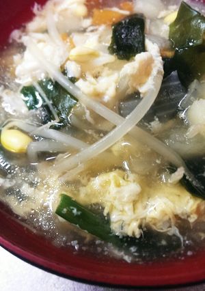 とろっふわっ◆もやしたまご中華スープ-レシピのメイン写真