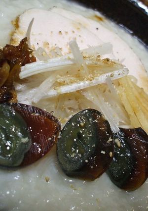 鶏ハムの茹で汁と残りご飯で中華粥-レシピのメイン写真
