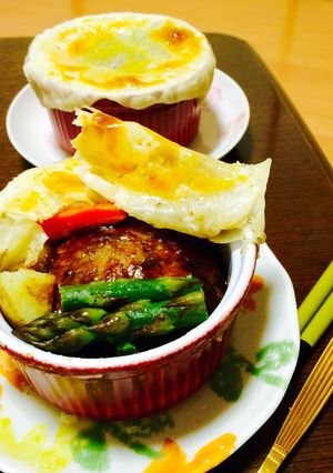 ハンバーグでポットパイ⤴︎⤴︎-レシピのメイン写真