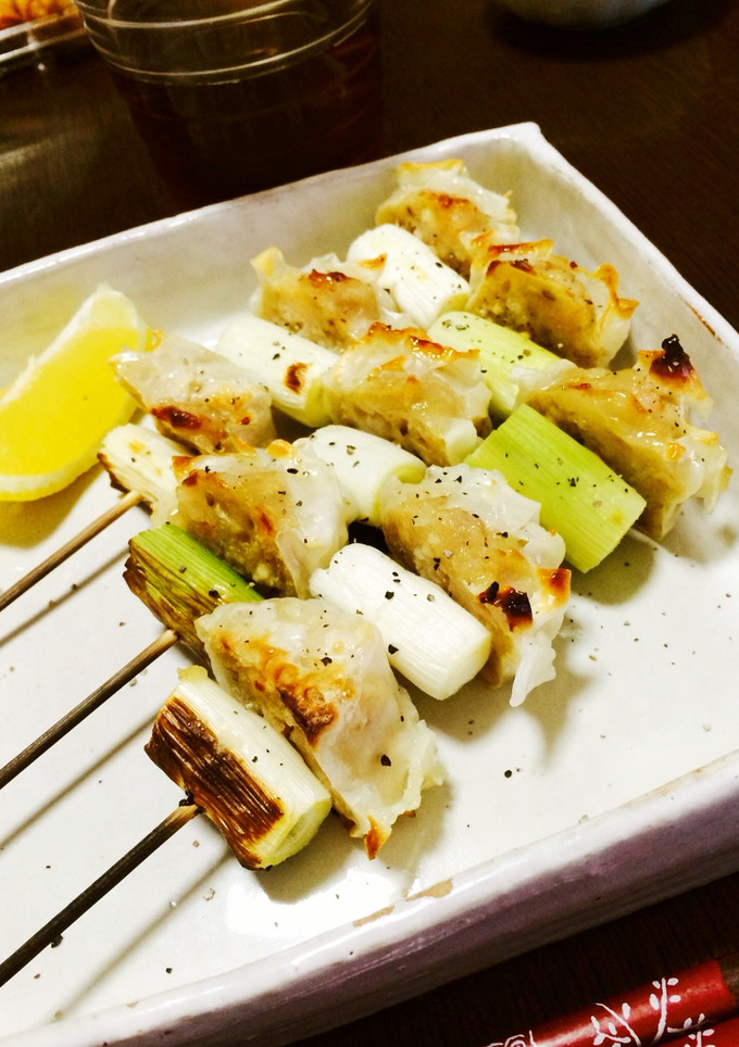 塩で頂く〜肉焼売のネギマ焼き！-レシピのメイン写真