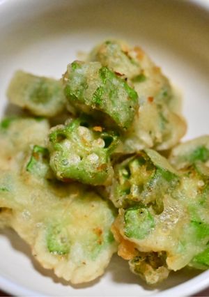 ふわふわ美味しい♡オクラ揚げ-レシピのメイン写真