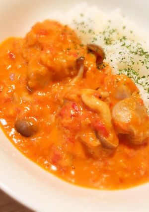 お家カフェ♡チキンのトマトクリームライス-レシピのメイン写真