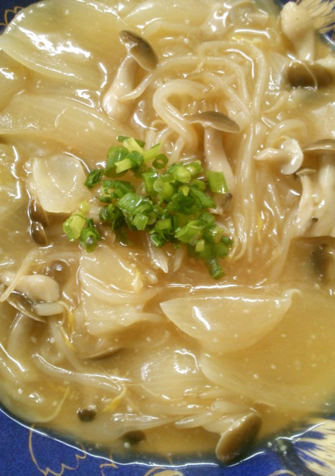 簡単　玉ねぎ　しめじ　もやしの　中華あん-レシピのメイン写真