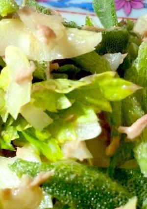 アイスプラントとセロリのツナサラダ-レシピのメイン写真