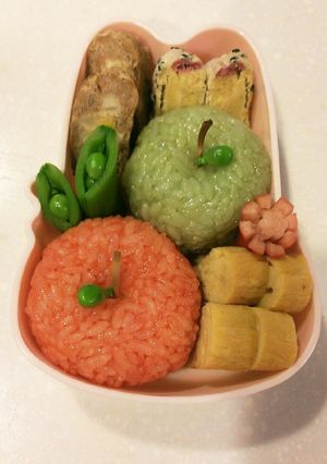幼稚園*お弁当*簡単*キャラ弁*りんご-レシピのメイン写真