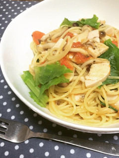 ココナッツオイル と 鶏ハムのパスタ-レシピのメイン写真