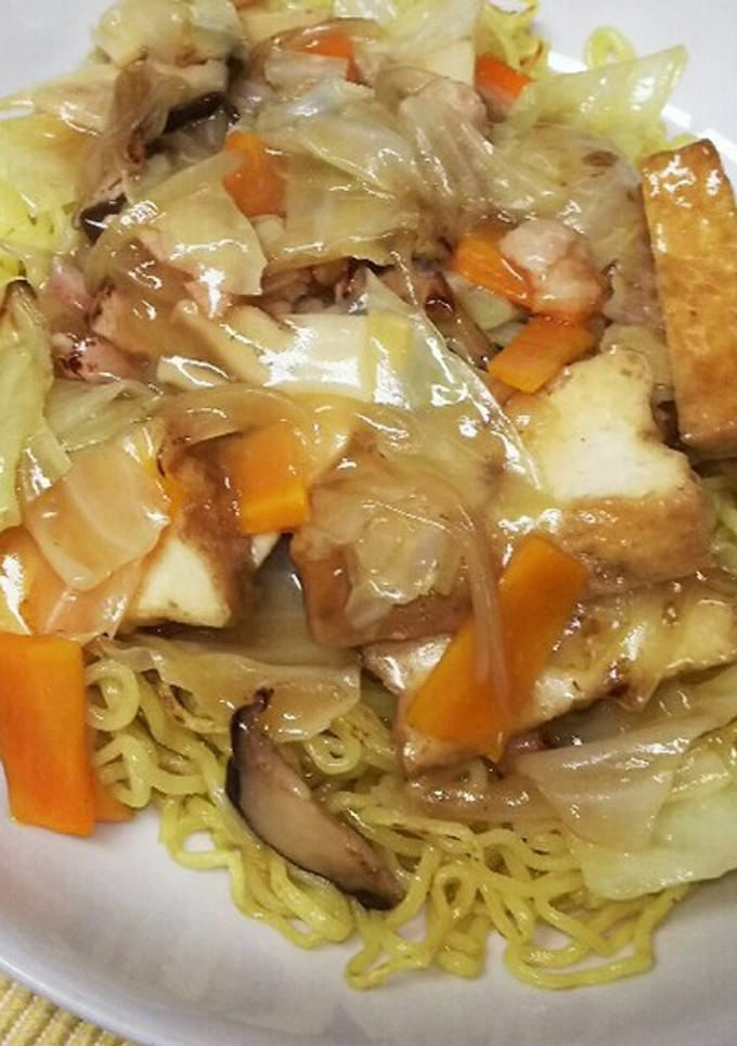 厚揚げとキャベツのあんかけ焼きそば-レシピのメイン写真
