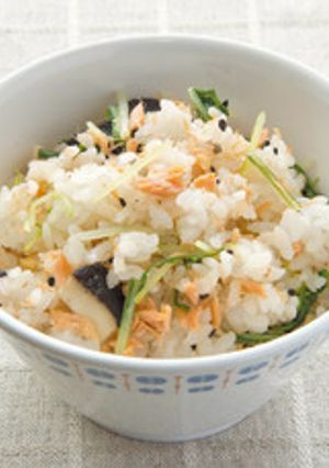 【食育】鮭と椎茸の混ぜご飯-レシピのメイン写真