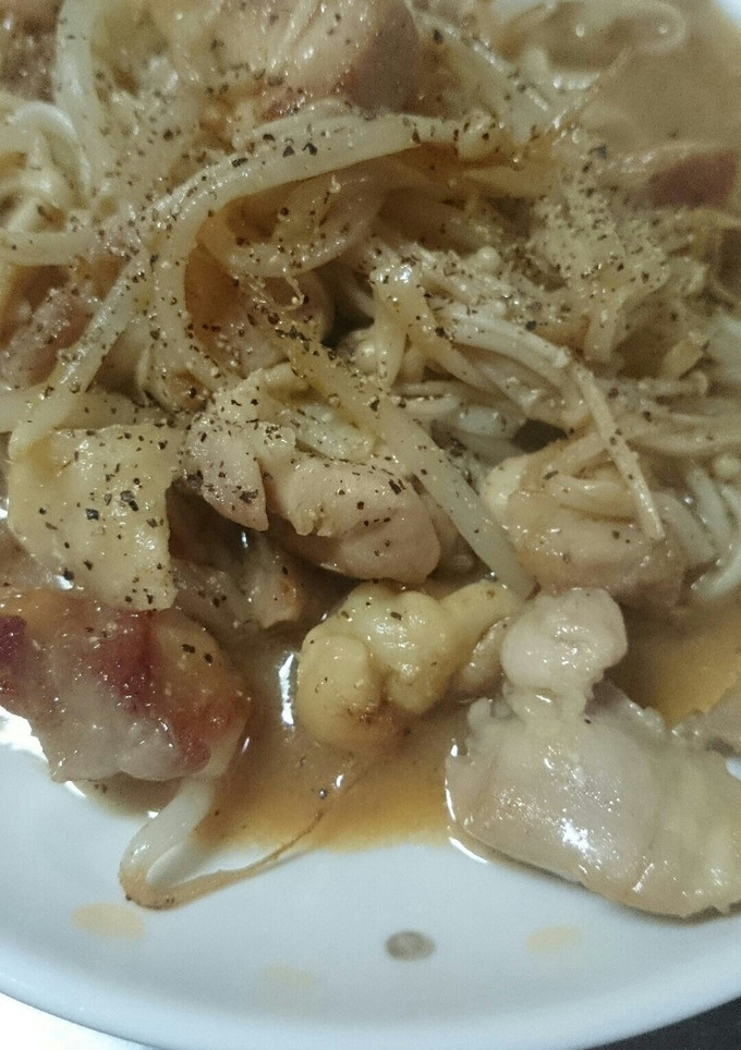 豚(鶏)とえのきの味噌バター炒め-レシピのメイン写真