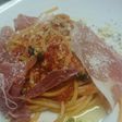 生ハムとたまねぎのトマトスパゲティー