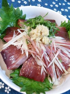 ♪薬味たっぷり初鰹の漬け丼♪-レシピのメイン写真