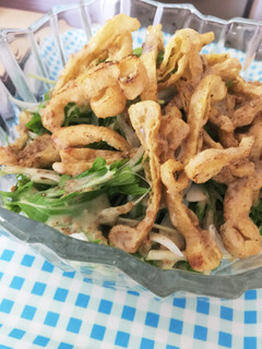 水菜新玉ねぎのシャキシャキきつねサラダ♡-レシピのメイン写真