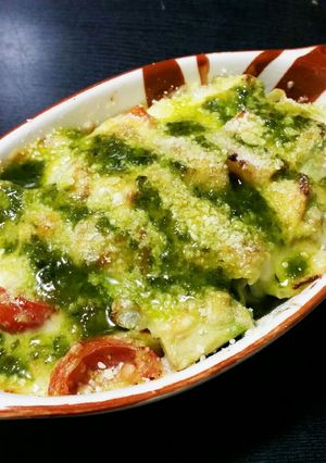 アボカドと野菜チーズ焼き〜バジルソース-レシピのメイン写真