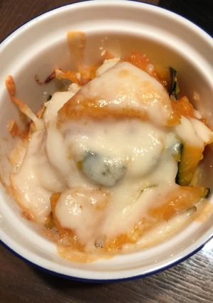 南瓜の煮物リメイク★簡単☆南瓜チーズのせ-レシピのメイン写真