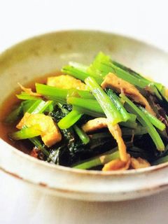 小松菜と油揚げの煮びたし-レシピのメイン写真
