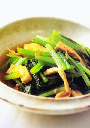 小松菜と油揚げの煮びたし-レシピのメイン写真