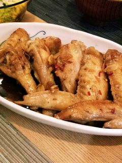 手羽元と手羽先のニンニク照り焼き煮-レシピのメイン写真