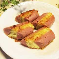 รูปของ お弁当に☆魚肉ソーセージのポテトサンド