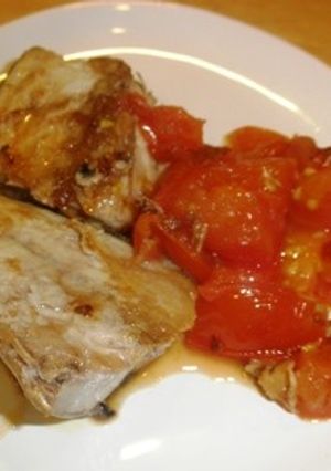 鯖とトマトの蒸し焼き-レシピのメイン写真