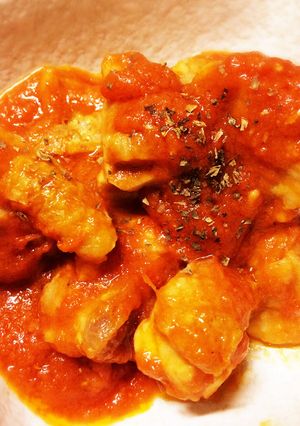 冷凍の鶏肉と冷凍トマト煮-レシピのメイン写真