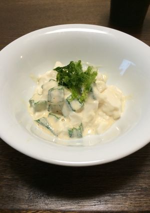 ヘルシーおかず：豆腐とオクラのサラダ-レシピのメイン写真