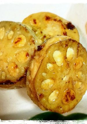 甘じょっぱい！！れんこんの肉詰め♪♪-レシピのメイン写真
