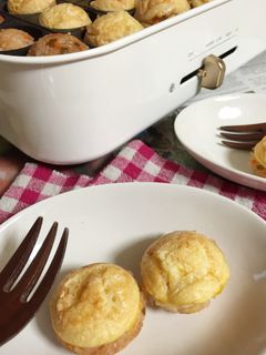 ホットプレートたこ焼き器でちびオムライス-レシピのメイン写真